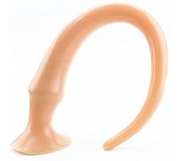 FOPS Plug Anale Lungo 42 cm Ø7,5 cm con Ventosa per Donne e Uomini - Dildo Anale Liscio Impermeabile Flessibile Sex Toys Versatili per Piaceri Intensi Beige per Coppie e Giochi Intimi A90-1