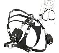 FOPS set di manette con harness, cintura bondage regolabile 1 St