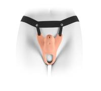 FOPS Strap-On cavo per uomini 15 cm, pene realistico estensibile, dildo da allacciare con vene, apertura scrotale, cintura regolabile, guaina cavo in silicone per coppie umschnall-dildos D62