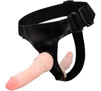 FOPS Strap On per Donne Doppio con 2 Dildo 16cm 4cm e 10cm 3.5cm ABS TPR Impermeabile Strap On per Coppie Lesbica Uomo Regolabile Massimo Piacere Intenso D24-11