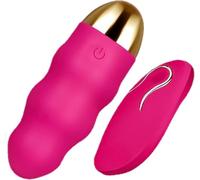 FOPS Uovo Vibrante Telecomandato per Donne 8,5x3 cm Silicone Morbido - Massaggiatore Intimo 20 Modalità Vibrazioni Impermeabile per Coppie Viaggi e Discrezione M17-7