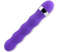 FOPS Vibratore Classico Viola per Donna Multivelocità Regolabile 18cm ⌀3cm Silicone Impermeabile Vibrante Silenzioso Sex Toy per Singolo Coppia W108-2