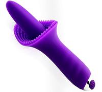 FOPS Vibratore Clitoride Donna con Lingua Vibrante 14cm Silicone Morbido 10 Modalità USB Ricaricabile Stimolatore Lecca Sensuale Sex Toy per Donna Coppie M79-2
