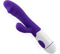 FOPS Vibratore Rabbit per Donna 19cm ⌀3cm Silicone Impermeabile Multivelocità Regolabile Stimolatore Clitoride Punto G Sex Toy per Singolo Coppia W25-3