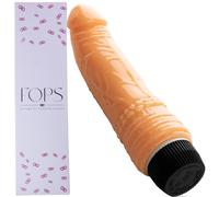 FOPS Vibratore Realistico Dildo per Donne 18 cm Ø4,5 cm ABS TPR Impermeabile Batterie AA Regolabile Vibrazioni Sex Toys Grande Diametro per Piacere Intimo D10-4