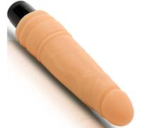 FOPS Vibratore Realistico per Donna Dildo Vibrante 19cm ⌀3cm TPR Morbido Flessibile Vibrazione Potente Regolabile Impermeabile Sex Toy per Punto G Clitoride Piacere Intenso D37