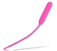 FOPS Vibratore Uretrale Flessibile in Silicone - Lunghezza 255mm e Diametro 6mm - Vibrazione Precisa e Sounding Uretrale - Sondina Uretrale Impermeabile, Alimentata a Batteria (1x AAA), Rosa N16-66