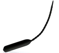 FOPS Vibratore Uretrale per Plug Penieno in Silicone Nero 25,5 cm ⌀ 0,6 cm - Dilatatore Uretrale Vibrante con Forte Vibrazione per Uomini N16-66