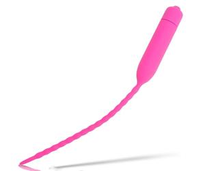 FOPS Vibratore Uretrale per Uomo Sonda Uretrale Dilatatore Uretra in Silicone Pene Plug Giocattolo Sessuale Desideri Maschile Lunghezza 26cm Diametro 0.7cm Sex Toy per Stimolazione Intima N16-66