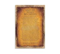 FOPURE And He Shall Be Called Wall Decor Scripture Art Print Promises of God for Home or(Unframed,12x18inch(30x45cm))