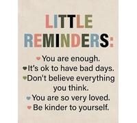 FOPURE Inspirational Quote Posters Bundle - You Are Enough & Be Kind Minimalist Wall-Art, Motivational Prints for Living Room, Bathroom, and Gallery Wall(Unframed,16x24inch(40x60cm))