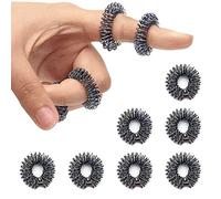 Fopytu 10 Pezzi Anelli per Dito Sensoriali Appuntiti Massaggio per Digitopressione Set di Anelli per Digitopressione Fidget Massage Toy per Bambini Adolescenti Adulti