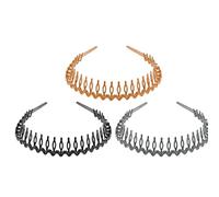 Fopytu 3 Pezzi in Plastica Peli di Plastica Pettine, Comfort Dentate a Denti Ondulata, Accessori per a Fascia Dura per Donne Uomini Ragazze