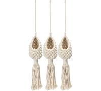 Fopytu 3 Pezzi Macrame Ganci per Piante per Piante Interni Porta a di Fiore di Piantana a di Cesta per Cesto a Base di Aria Cesta Bohémien Decorazioni per Casa Bohémien