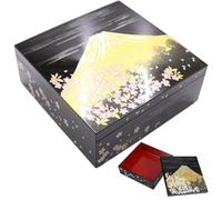 Fopytu Bento Box Giapponese Tradizionale Vassoio di Sushi Giapponese Contenitori per Preparazione dei Pasti Scatola Portata per Sushi Riutilizzabile con Coperchio per Ristorante