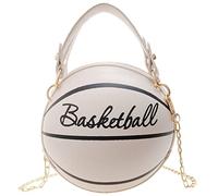 Fopytu Borse a Forma di Palla Creativa novità Rotonda Borsa a Tracolla Borse a Forma di Palla Basket per Donne