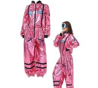 Fopytu Costume Astronauta Rosa per, Tuta Astronauta per Adulti, Tuta Spaziale per Halloween, Cosplay E Feste