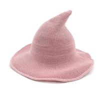 Fopytu Halloween Witch Cappello Kinitd Wool Wizard Cappello per Donne cap di Uncinetto Largo per Halloween Costruaggi