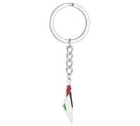 Fopytu Keychain Bandiera della Mappa della Mappa della Palestina Israeliana per Uomini Donne in Acciaio Inossidabile Mappa Country Mappa dei Gioielli Israeliani Accessori di Moda