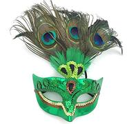 Fopytu Maschera Ballo per, Maschera con Piume di Pavone, Mezza Maschera con Paillettes, Maschera per Festival di Carnevale, Forniture per Balli di Fine Anno in Brasile