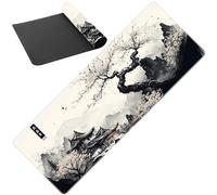 Fopytu Pad del Mouse Giapponese a Fiore di Ciliegio, Tappetino Esteso Grande Tappetino per Mouse, Bordi Cuciti Mousepad, Cuscinetto da Gioco da Gioco in Gomma Non Slip per Casa da Ufficio