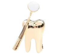Fopytu Pinelli di Bavaglio con Dente E Specchio Dentale Dentist Pin Specini per Spilla Creativa per Spilla Dente Gioielli