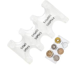 Fopytu Porta di Monete Giapponese in Plastica Organizzatore di Monete Jpy con 6 Slot per Viaggi Portatili per Viaggi Righi di Distributore di Monete per Moneta per Moneta Regali Collettivi