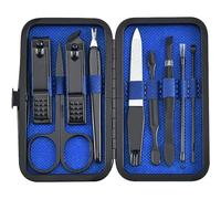 Fopytu Set di Manicure, Kit per Unghie Professionista 9 Pezzi Strumenti per Cura della Pedicure, Kit di Toelettatura in Acciaio Inossidabile per Viaggi O Casa