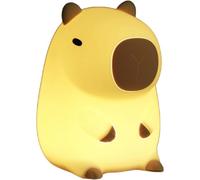 Fopytu Simpatica Luce Notturna Capybara, Lampada da Comodino Capybara in Silicone con Luce a LED Ricaricabile USB con sensore tattile per camere da Letto Soggiorno