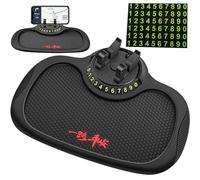 Fopytu Supporto per Telefono per Auto con Tappetino Antiscivolo, Supporto per cruscotto Auto con Numero di parcheggio temporaneo, Supporto per Telefono per Auto con Supporto Extra Large