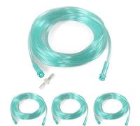 foqitoxi Confezione da 3 tubi per l'erogazione di ossigeno - Trasparenti, resistenti alle rotture, in materiale PVC di qualità medica - ciascuno da 5 m - con connettore libero