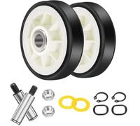For 12001541 303373K 2 pezzi Kit rullo di supporto tamburo asciugatrice Parte ricambio compatibile Asciugatrici 303373 12001541VP