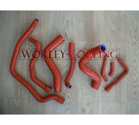 For 1989-1995 BMW E34 M50 525 525I 528 530 530I 6CY SILICONE RADIATOR HOSE RED