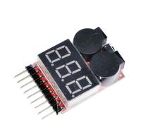 For 1S/2s/3s/4s/5s/6s/7s/8s Allarme acustico a bassa tensione Indicatore di tensione della batteria Lipo Tester 3,7 V 7,4 V 11,1 V