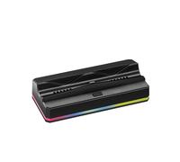 For 2 Charging Dock Charger Base Stand with RGB Light for 2 Host Radiator Game Console Accessories