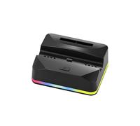 For 2 Charging Dock with RGB Lights Portable Game Console Stand Fast Charging Station with Cooling Fan