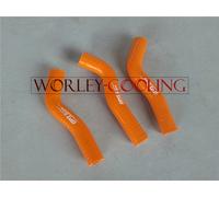 FOR 2007-2010 KTM SXF250 SX-F250 SILICONE RADIATOR HOSES WATER HOSE PIPES ORANGE