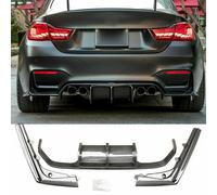 For 2015-2020 BMW F80 M3 F82 M4 Rear Bumper Diffuser Lip 3PCS Carbon Style