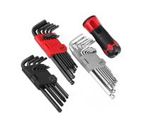 For 36 Pcs Allen Wrench Set Long Arm Ball End Hex Key Socket Head Screw Wrench Multi-size Internal Hexagonal Spanner Inch/ Metric/ Star for Bicycle Ap