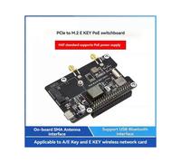 for 5 PCIe to M.2 E KEY with PoE HAT+ Supports NGFF Wireless Network Card/Bluetooth for RPI 5