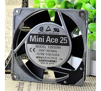 For 9CM 9225, High Precision Double Ball Bearing, 2700/3100RPM, 35/38dBA Noise Level 109S094 230V AC Aluminum Frame Fan - LMNCBVYA(Insert type)