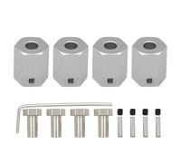 for Adattatore for mozzo Esagonale da 12 mm in Lega RCA-WD, 4 Pezzi/Set, for Arr-MA 3s e Me-ga550, vor-teks, Sen-TON, Parti di aggiornamento gra-Nite(Silver)