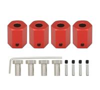for Adattatore for mozzo Esagonale da 12 mm in Lega RCA-WD, 4 Pezzi/Set, for Arr-MA 3s e Me-ga550, vor-teks, Sen-TON, Parti di aggiornamento gra-Nite(Rood)