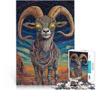 for Adults 1000 Piece Puzzle Sacred Goat Made of cardboard，for ages 14 and over Each piece is unique - Fun and challenging game for the whole family It is ideal as a gift for the whole family。