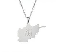 For Afghanistan Stainless Steel Map Pendant Necklaces Hollowout Jewelry Gold Color Items Women Man Party Gifts Earrings Sets Jewelry (Model 16)