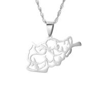For Afghanistan Stainless Steel Map Pendant Necklaces Hollowout Jewelry Gold Color Items Women Man Party Gifts Earrings Sets Jewelry (Model 3)