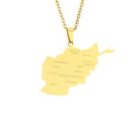 For Afghanistan Stainless Steel Pendant Necklaces Jewelry Gold Color Items for Bridal Women Man Party Gifts Earrings Sets Round Ball Jewelry (Model 3)