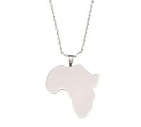 For Africa Stainless Steel Map Pendant Necklaces Map Jewelry Gold Color Items for Women Man Party Gifts Earrings Jewelry (Model 2)