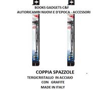 For Alfa 155 02.92>04.96 Coppia Spazzole Tergicristallo Acciaio Grafite Bottari