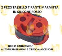 For Alfa 159 Vers 1.8 MPI Kit 2pz Tiranti Tassello Marmitta in Silicone Rosso